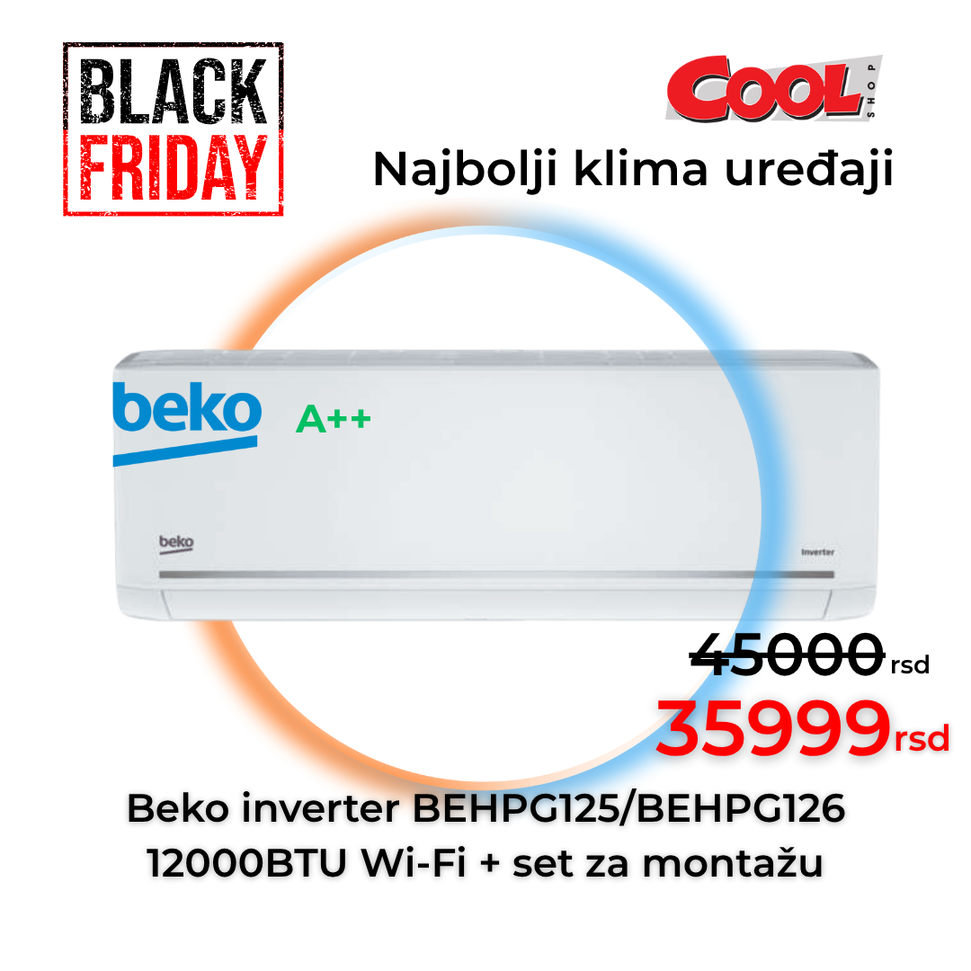 Beko inverter klima  BEHPG125/BEHPG126 12000bty Wi fI +set za montazu - Cool Shop
